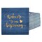 100 Pack Navy Blue Wedding Cocktail Napkins Bulk for Reception, Welcome to our Beginning, Gold Foil (5 x 5 In)